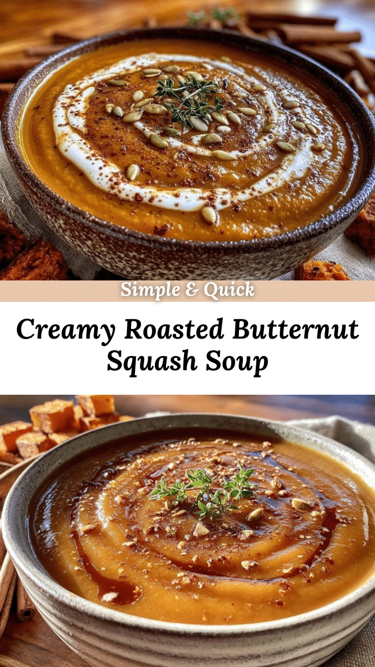 creamy roasted butternut squash soup recipe