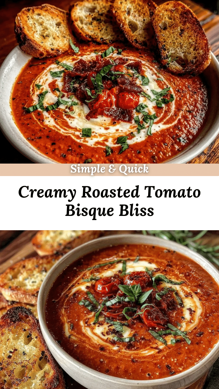 creamy roasted tomato bisque recipe