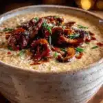 creamy wild mushroom soup - featured image