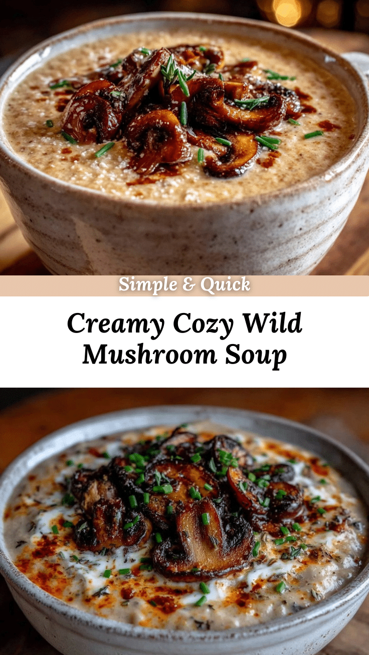 creamy wild mushroom soup recipe