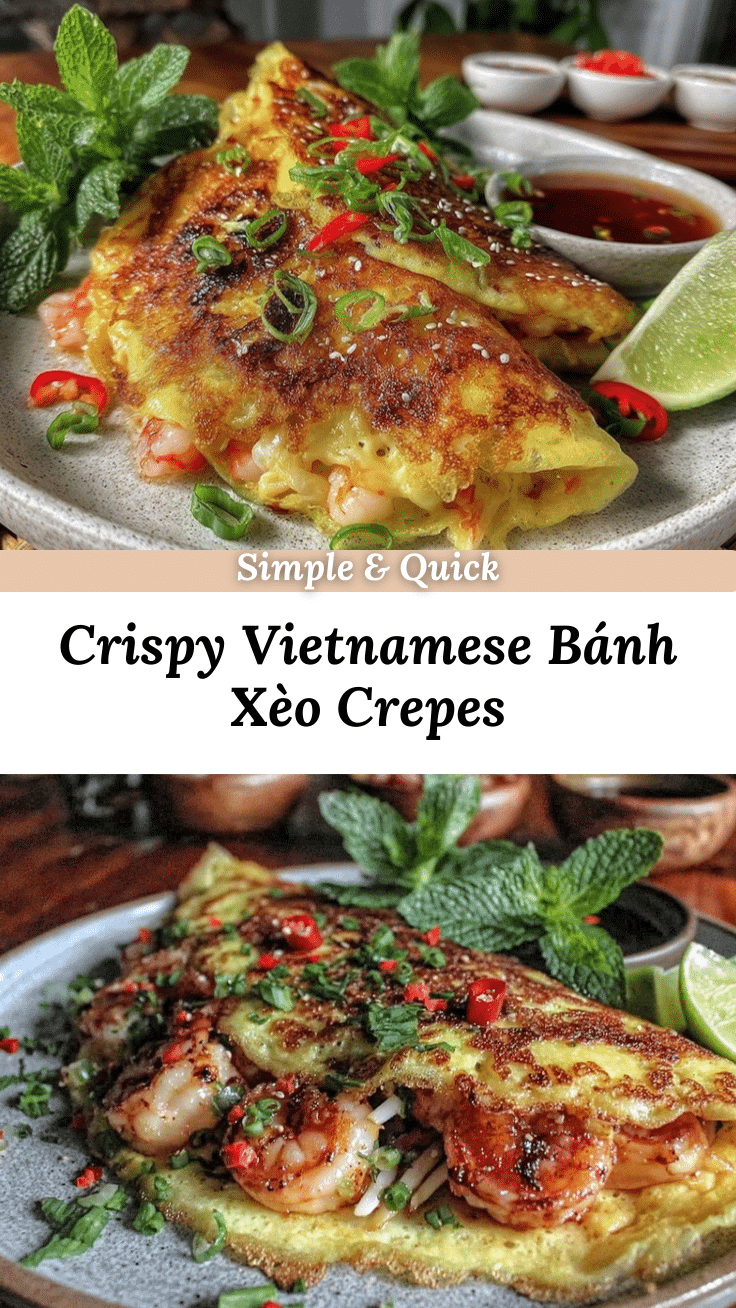 crispy Bánh Xèo Vietnamese crepes recipe