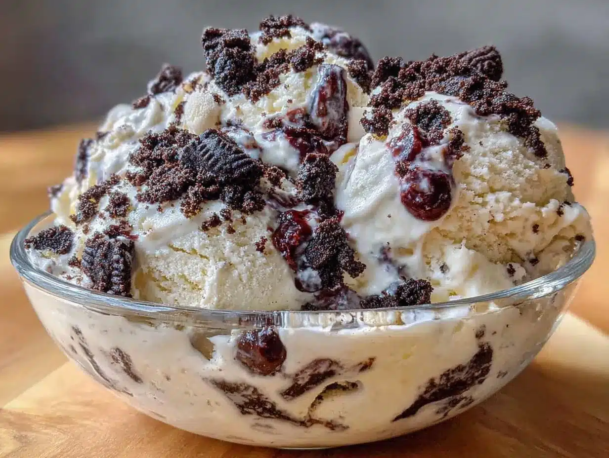 crispy crumbled cookie ice cream mix-in preparation steps