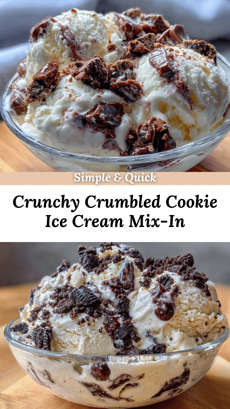 crispy crumbled cookie ice cream mix-in recipe