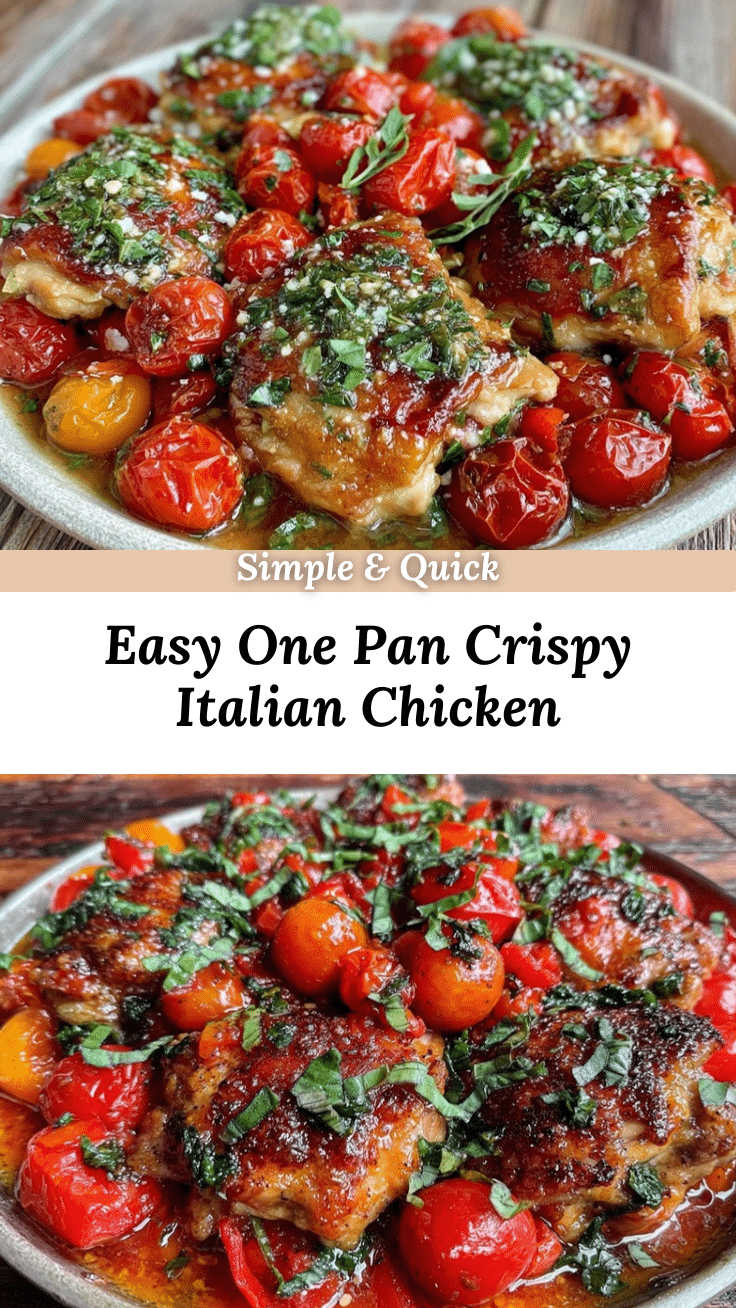 crispy one pan italian chicken recipe