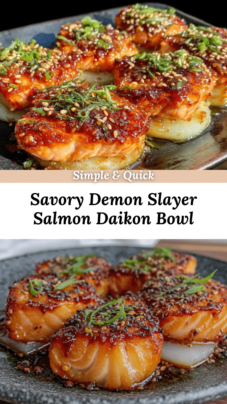 Demon Slayer salmon daikon bowl recipe