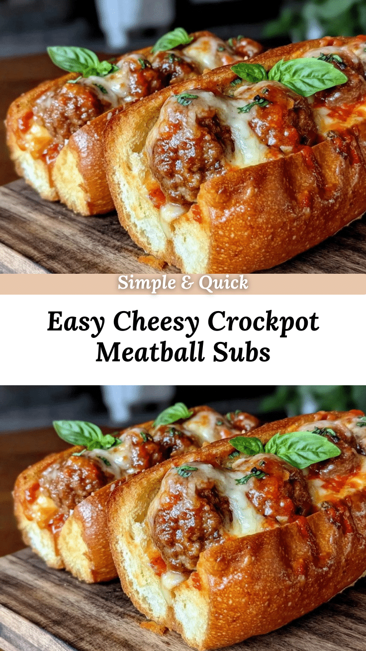 easy cheesy crockpot meatball subs recipe