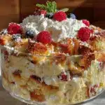 easy creamy broken cake trifle - featured image