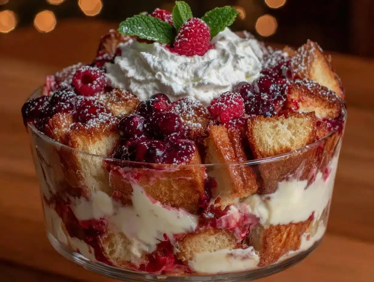 easy creamy broken cake trifle preparation steps