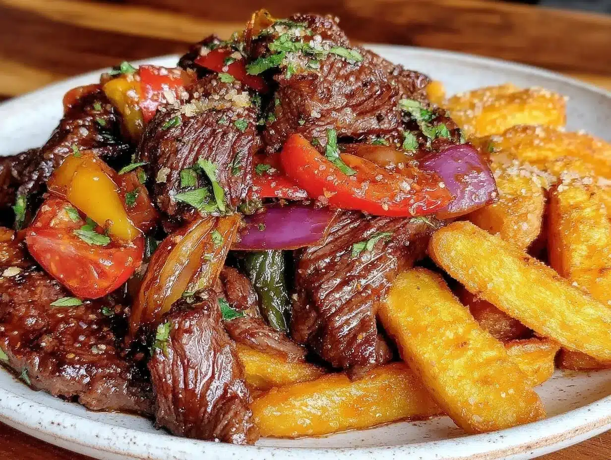 lomo saltado beef stir fry preparation steps