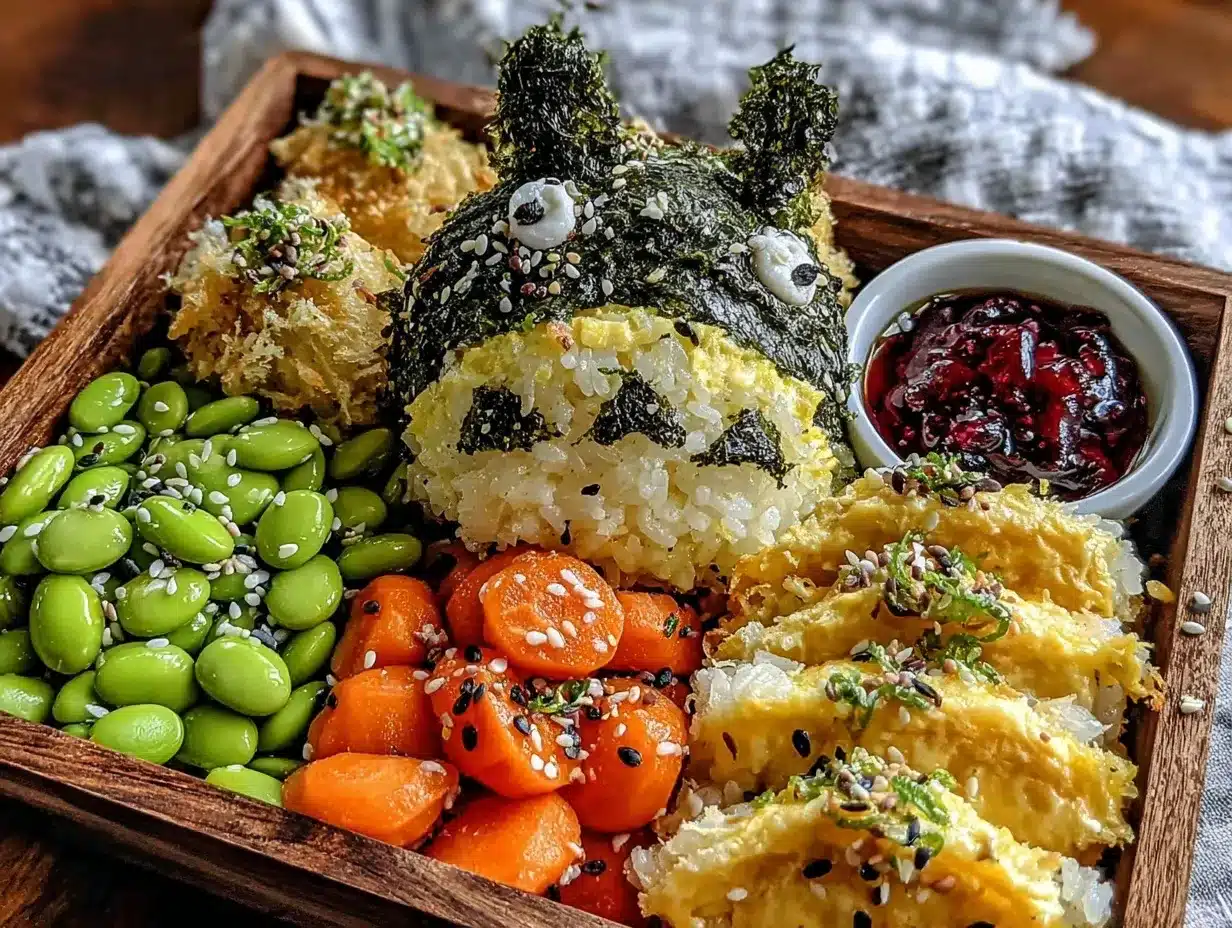 My Neighbor Totoro bento box recipe preparation steps