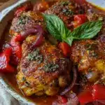 slow cooker chicken cacciatore - featured image