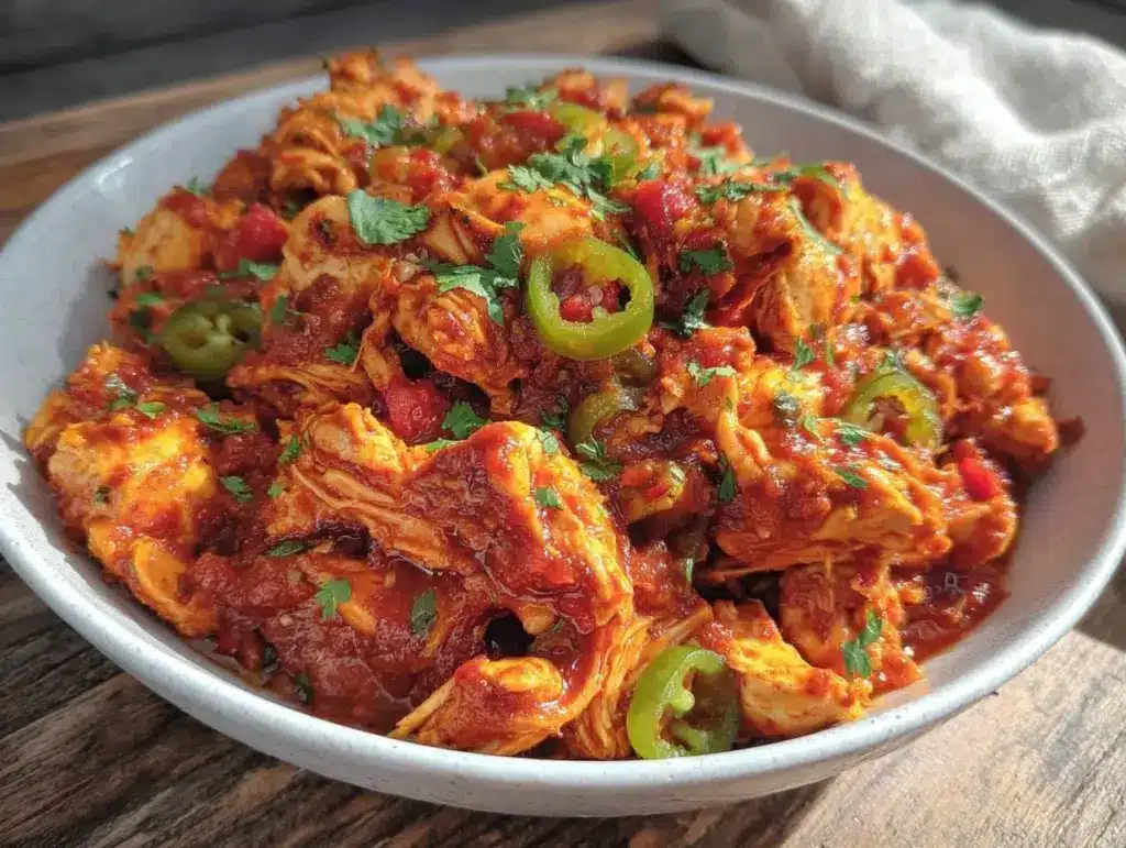 slow cooker salsa chicken - featured image