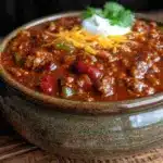 slow cooker turkey chili - featured image