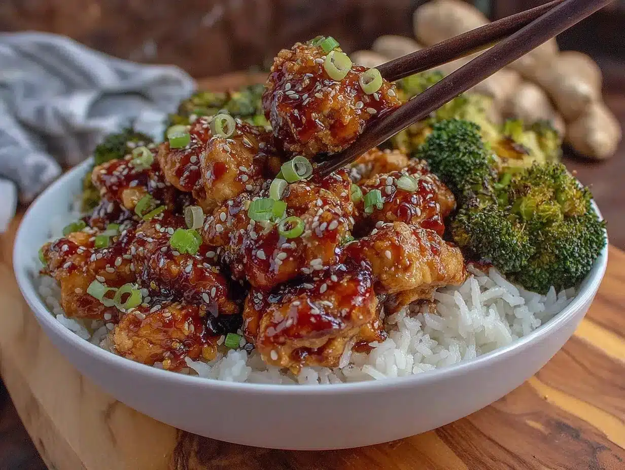 sticky teriyaki chicken and rice bowls preparation steps