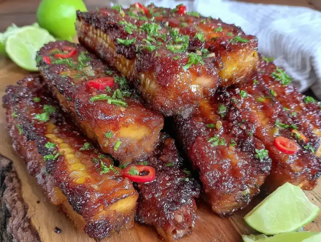 air fryer corn ribs - featured image