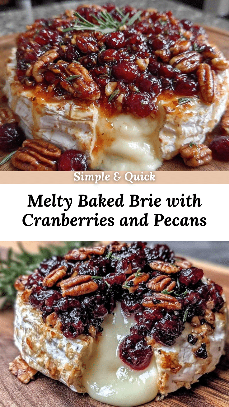 baked brie with cranberries and pecans recipe