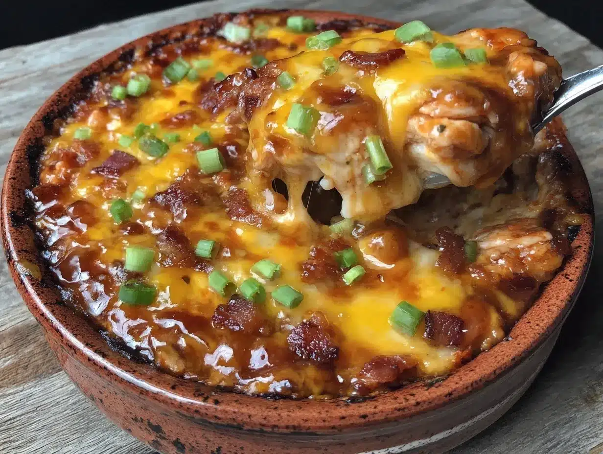 BBQ Chicken Pizza Dip preparation steps