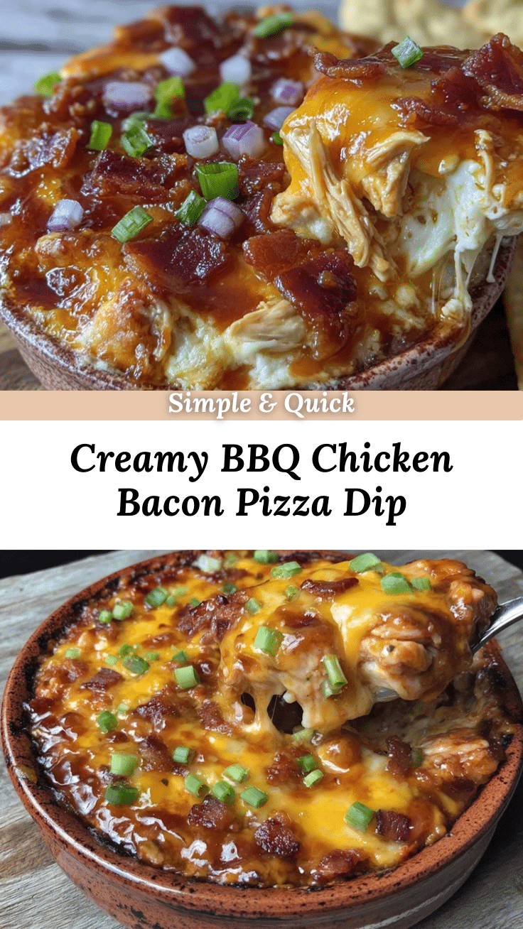 BBQ Chicken Pizza Dip recipe