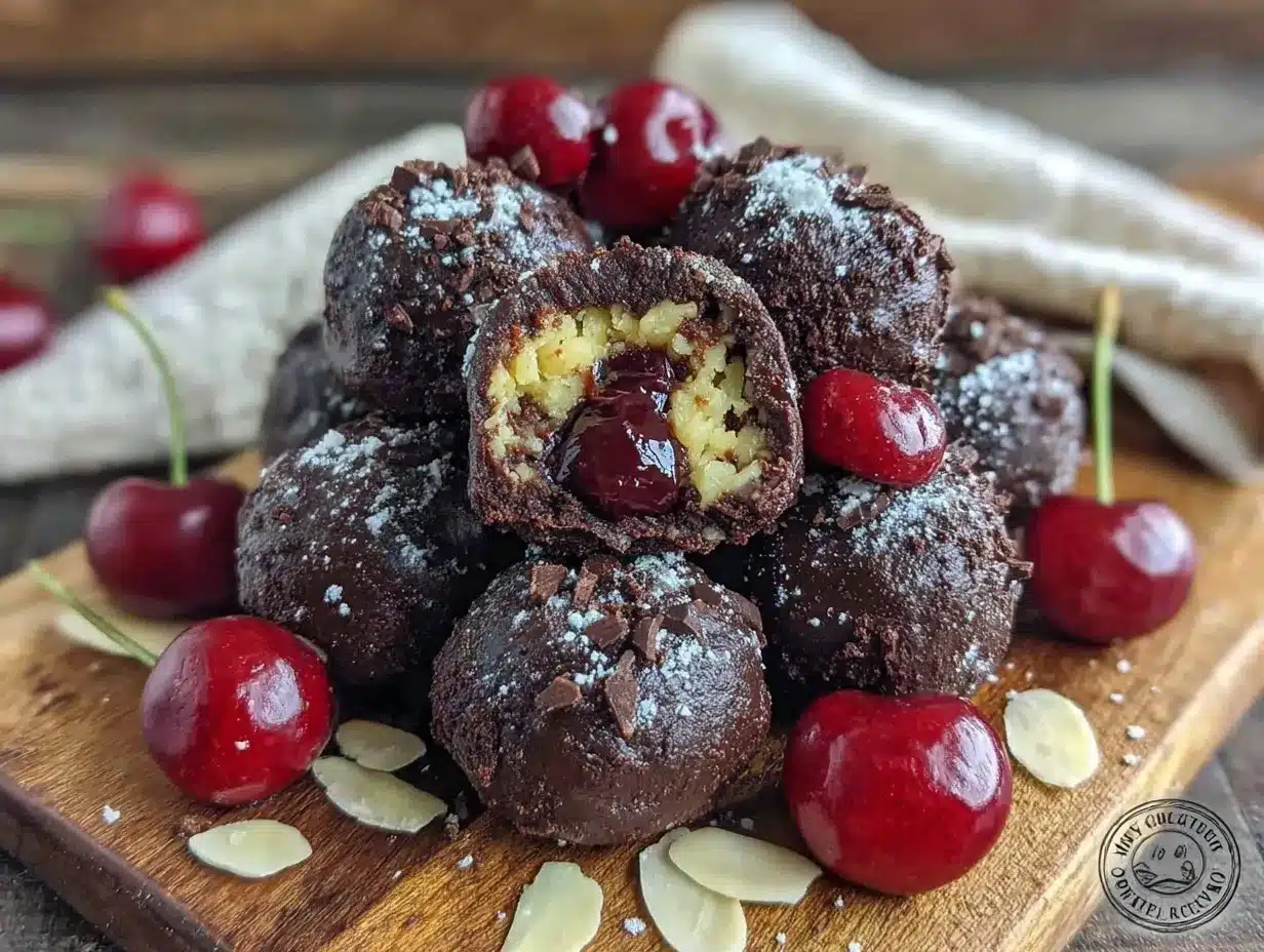 cherry amaretto chocolate truffles preparation steps