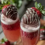 chocolate-covered strawberry mimosas - featured image