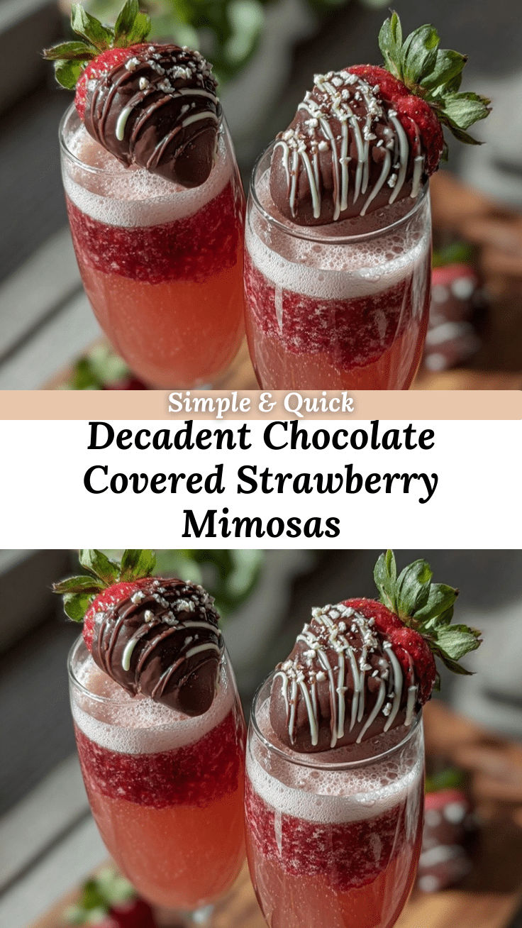 chocolate-covered strawberry mimosas recipe