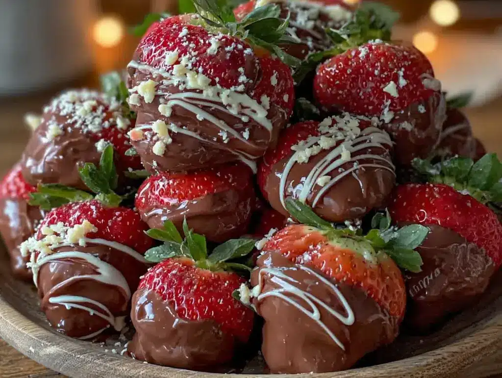chocolate strawberry tower - featured image