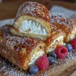 cream cheese stuffed french toast roll-ups - featured image