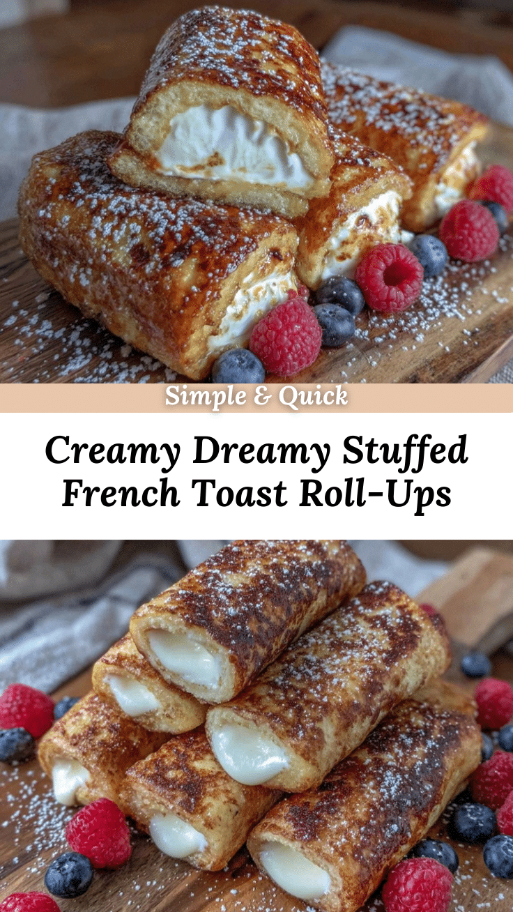 cream cheese stuffed french toast roll-ups recipe