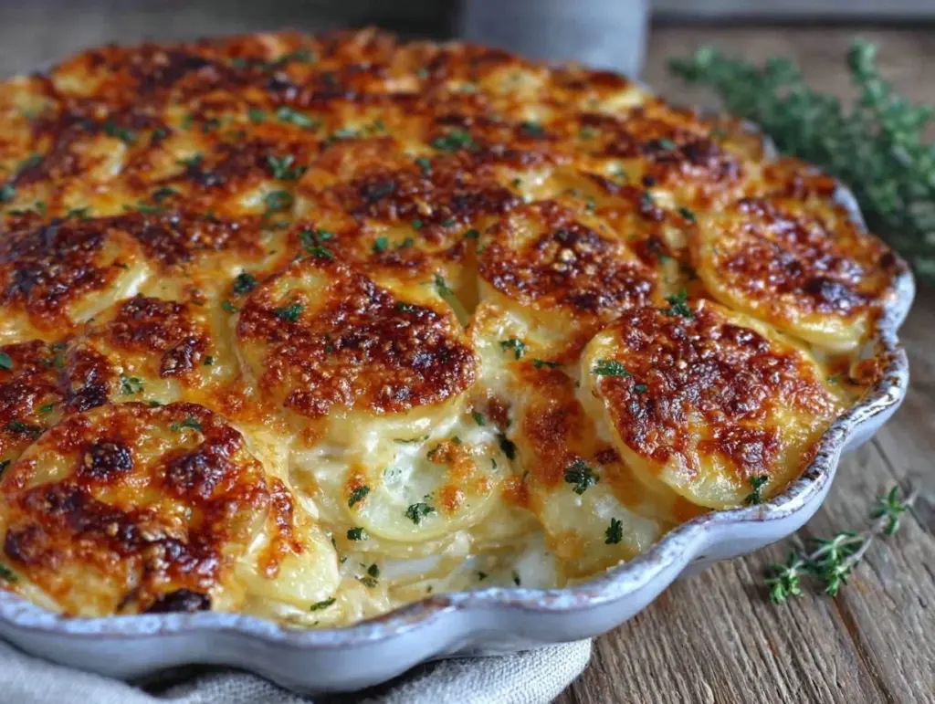 creamy au gratin potatoes - featured image