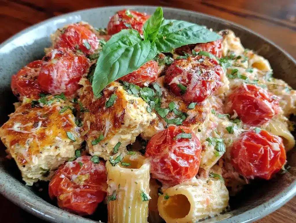 creamy baked feta pasta - featured image