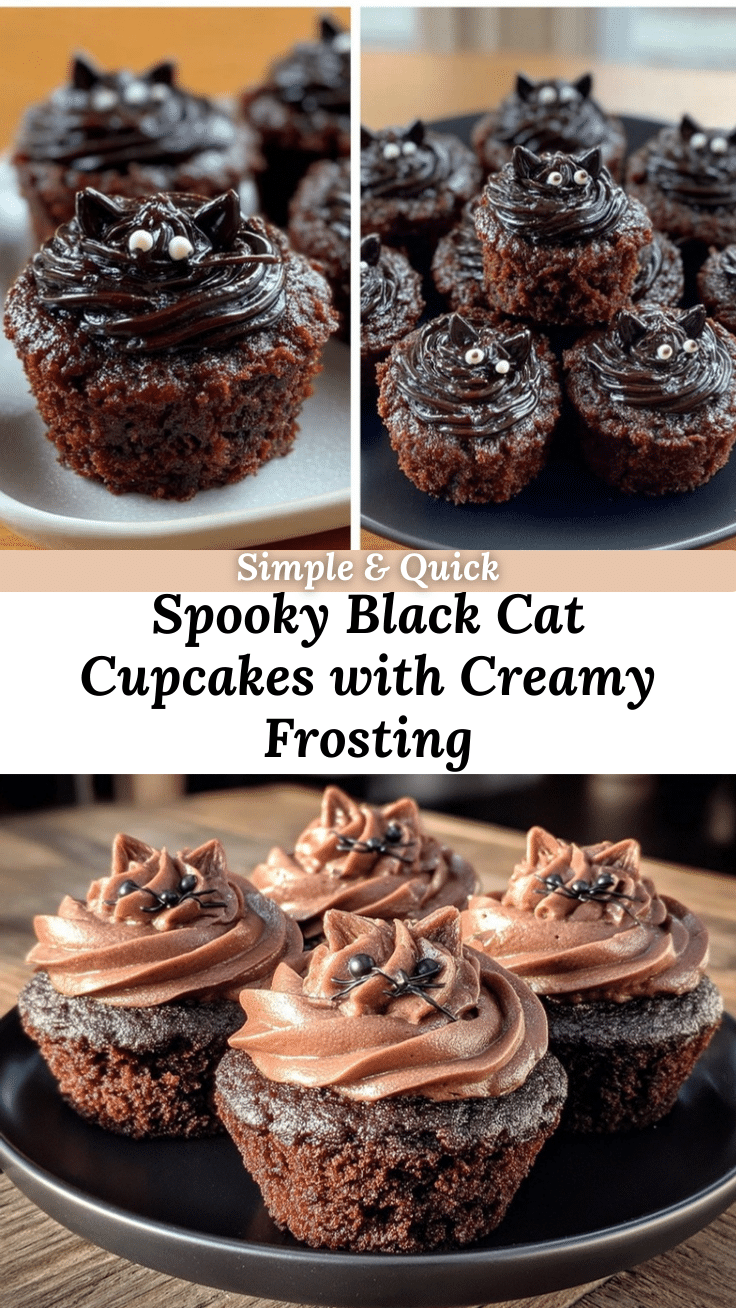 creamy black cat cupcakes recipe