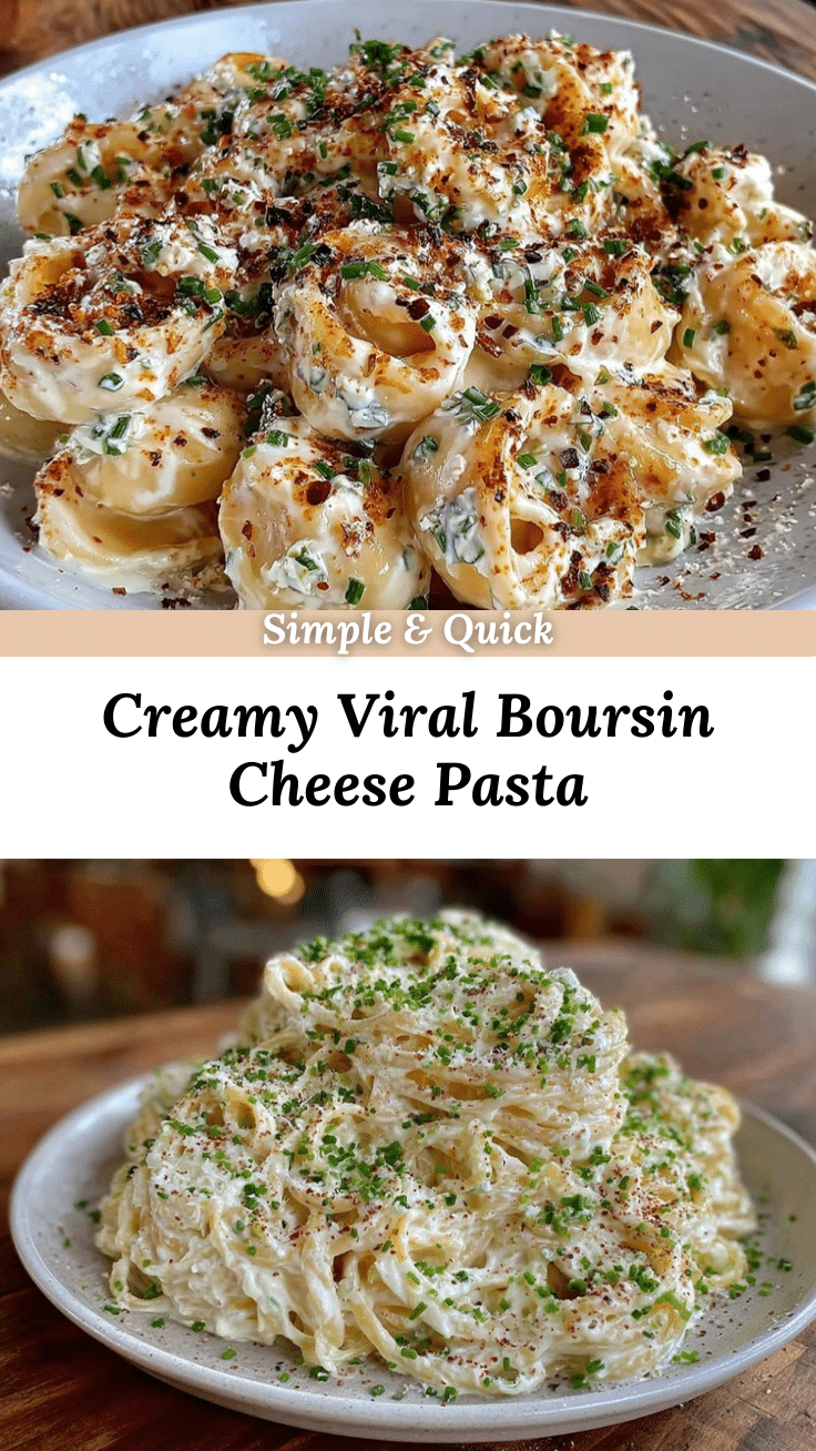creamy boursin cheese pasta recipe