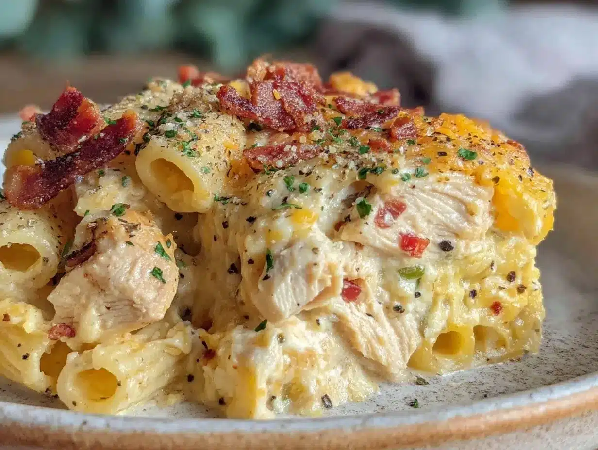 Creamy Chicken Bacon Ranch Casserole preparation steps
