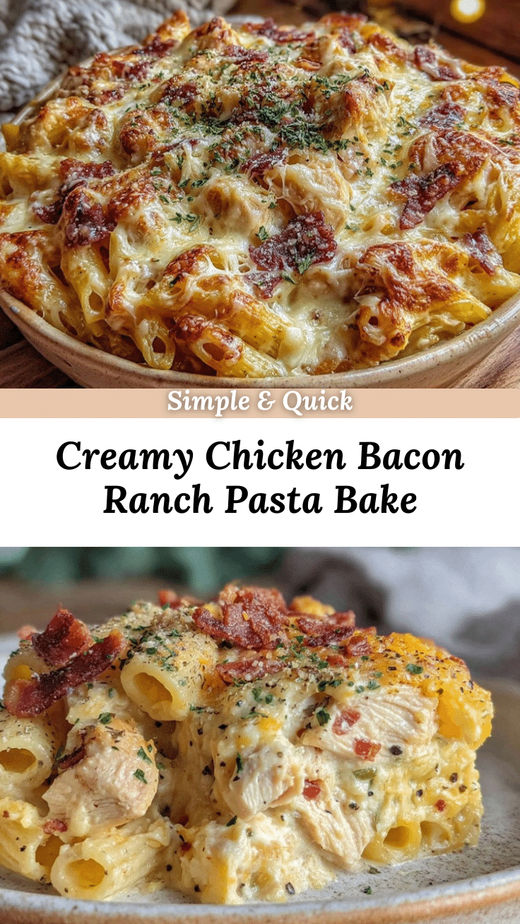 Creamy Chicken Bacon Ranch Casserole recipe