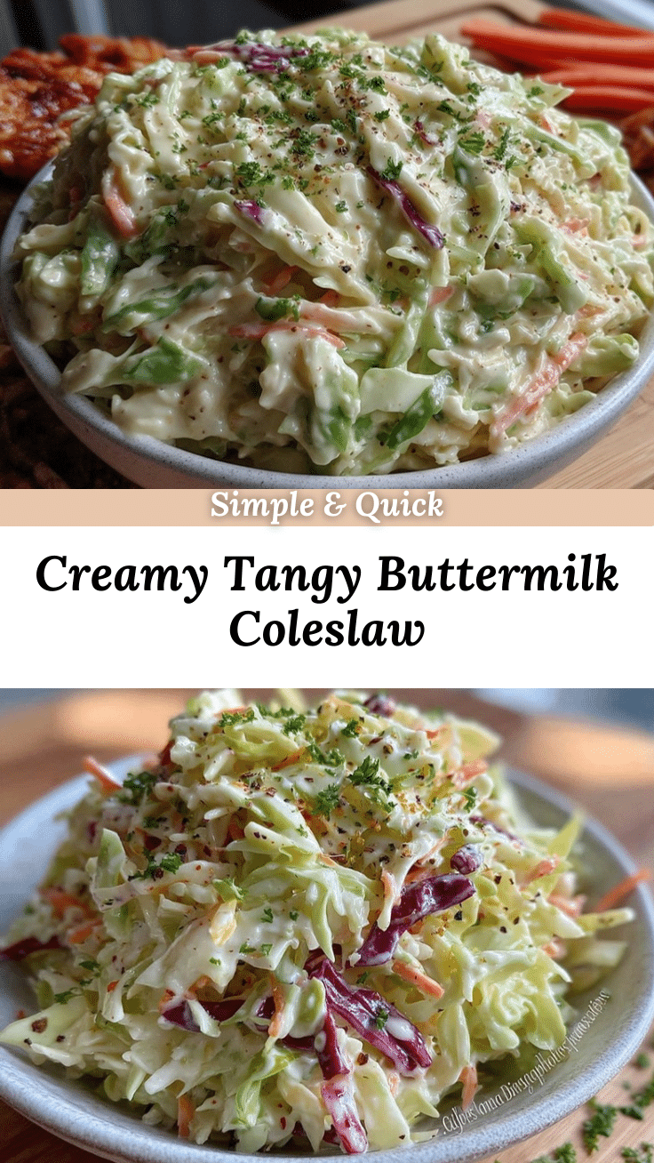creamy coleslaw with tangy buttermilk dressing recipe
