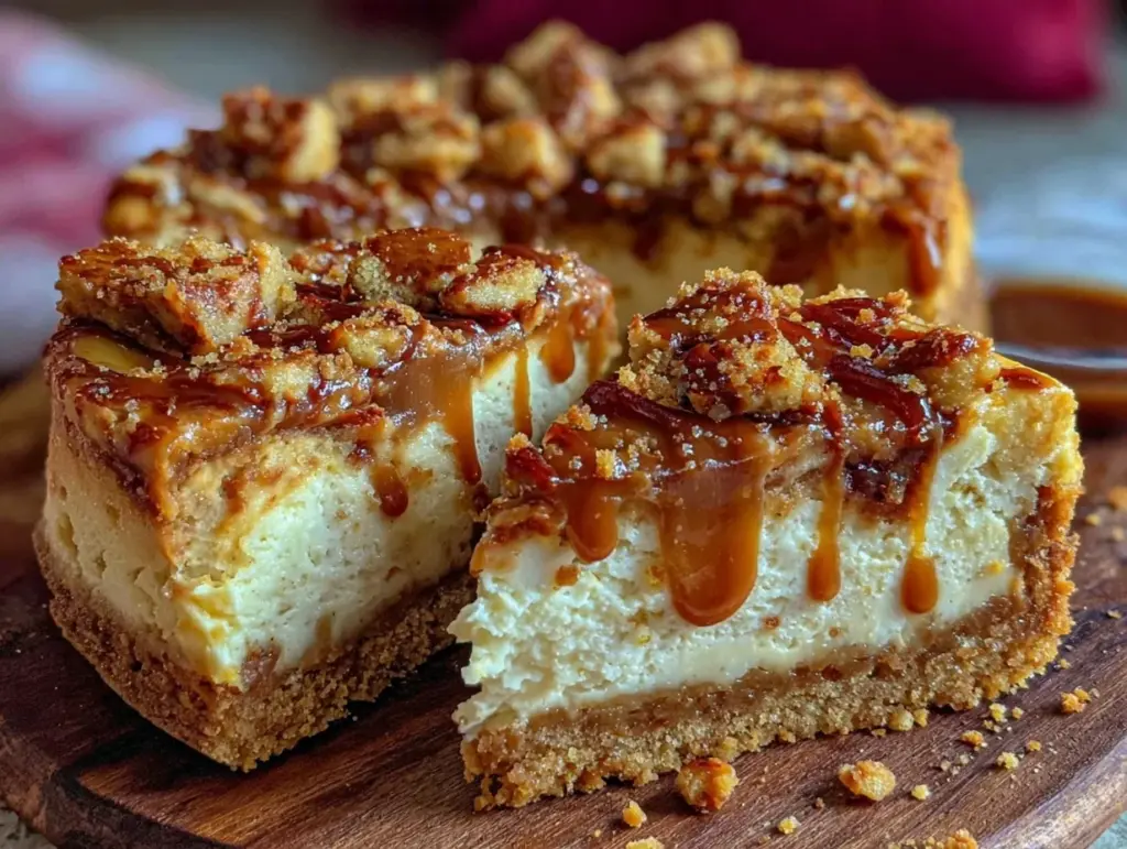 creamy cookie butter cheesecake bars - featured image