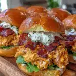 creamy crack chicken sliders with bacon - featured image