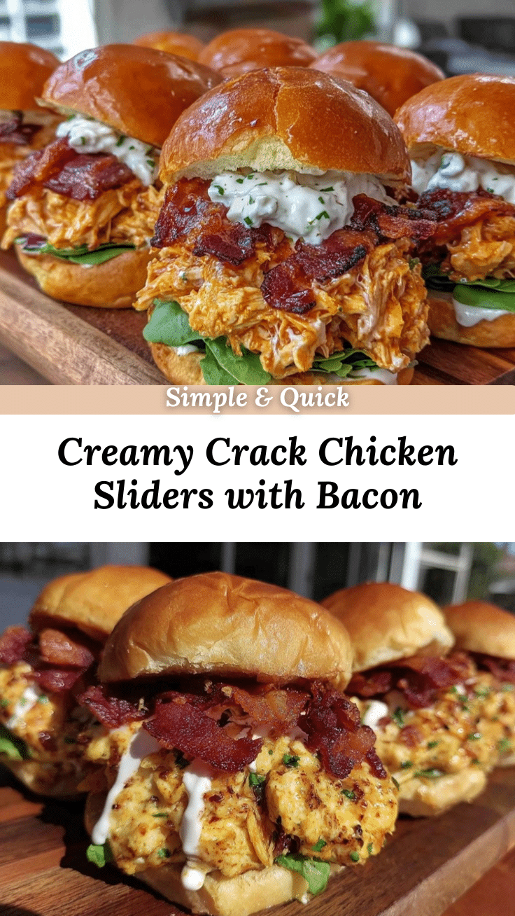 creamy crack chicken sliders with bacon recipe