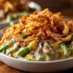 creamy green bean casserole from scratch - featured image
