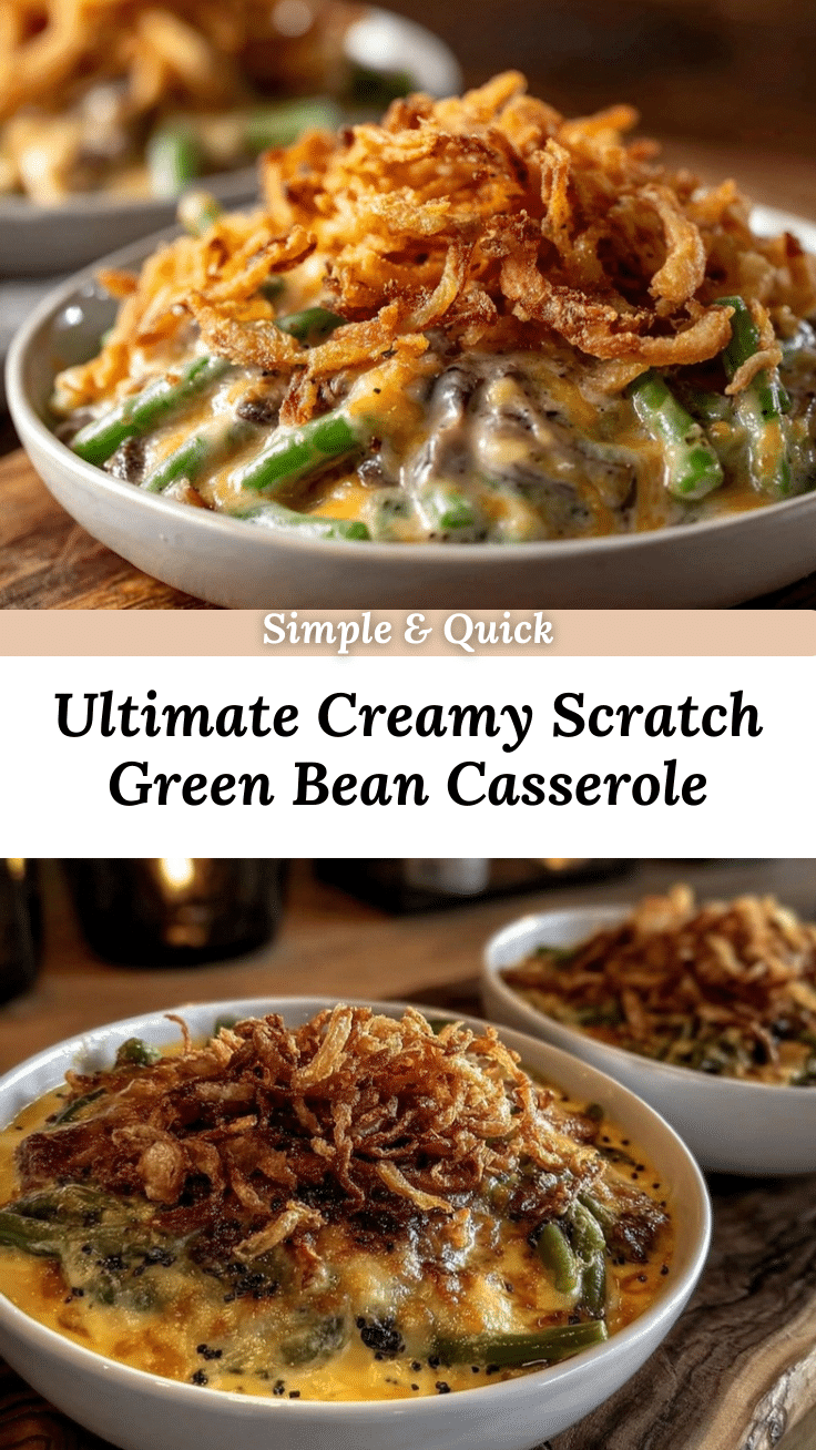 creamy green bean casserole from scratch recipe