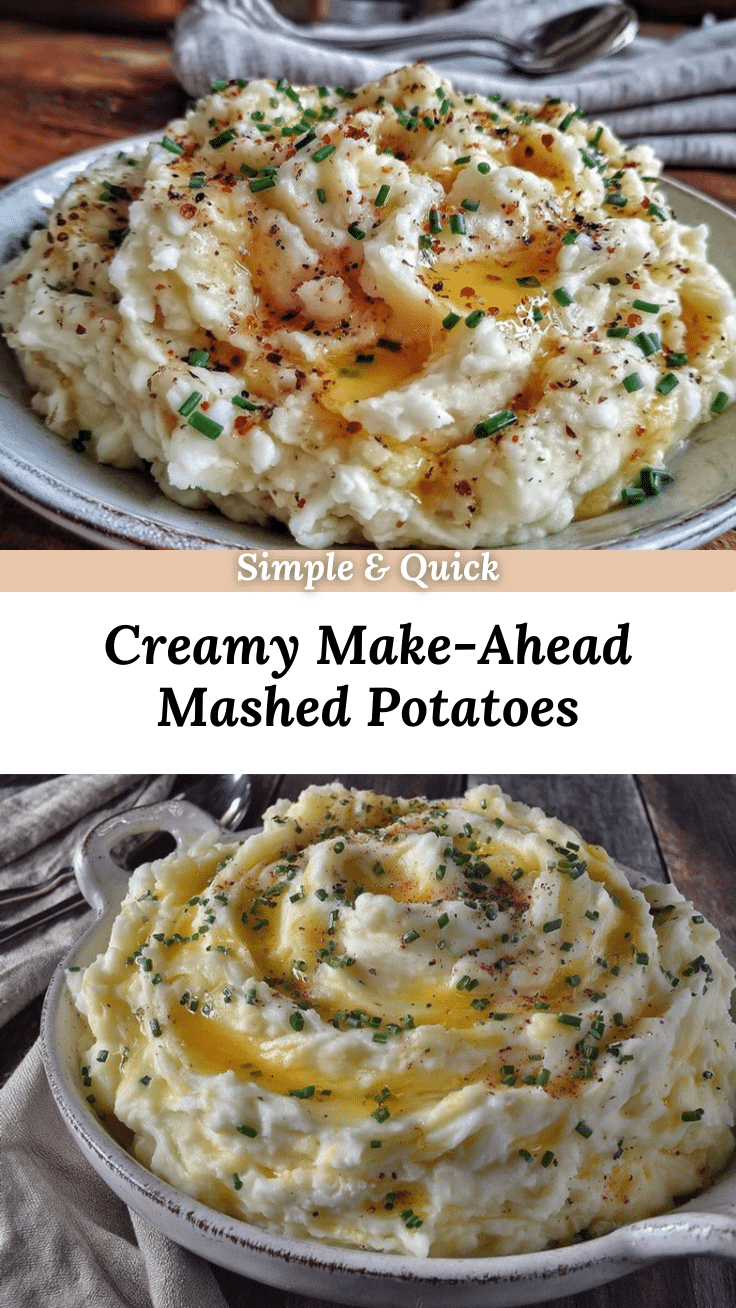 creamy make-ahead mashed potatoes recipe