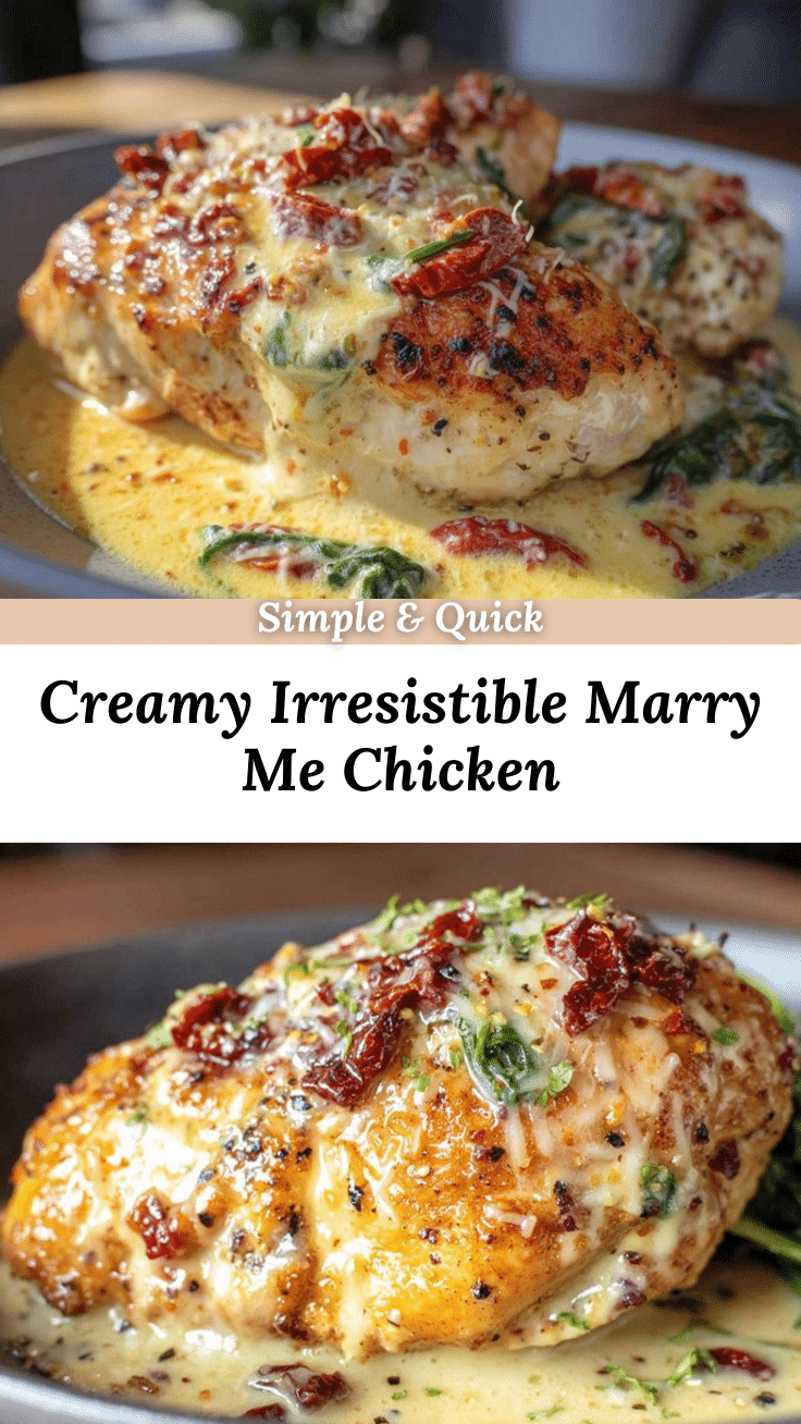 Creamy Marry Me Chicken Tuscan recipe