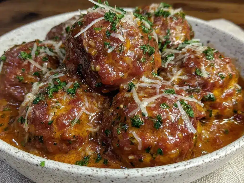 creamy marry me meatballs - featured image
