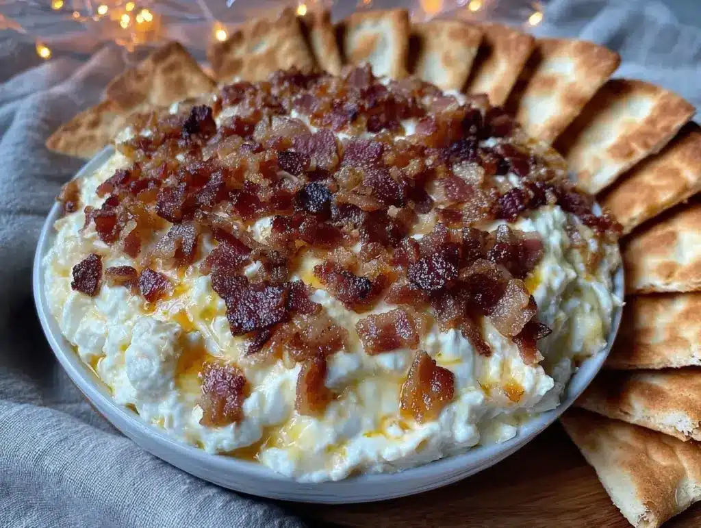 creamy million dollar dip with bacon - featured image