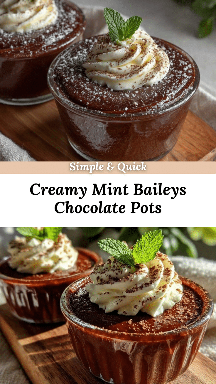 creamy mint baileys chocolate pots de crème recipe