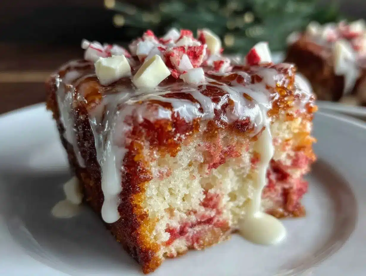 Creamy Pink Velvet Poke Cake preparation steps