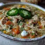 creamy slow cooker white chicken chili recipe - featured image