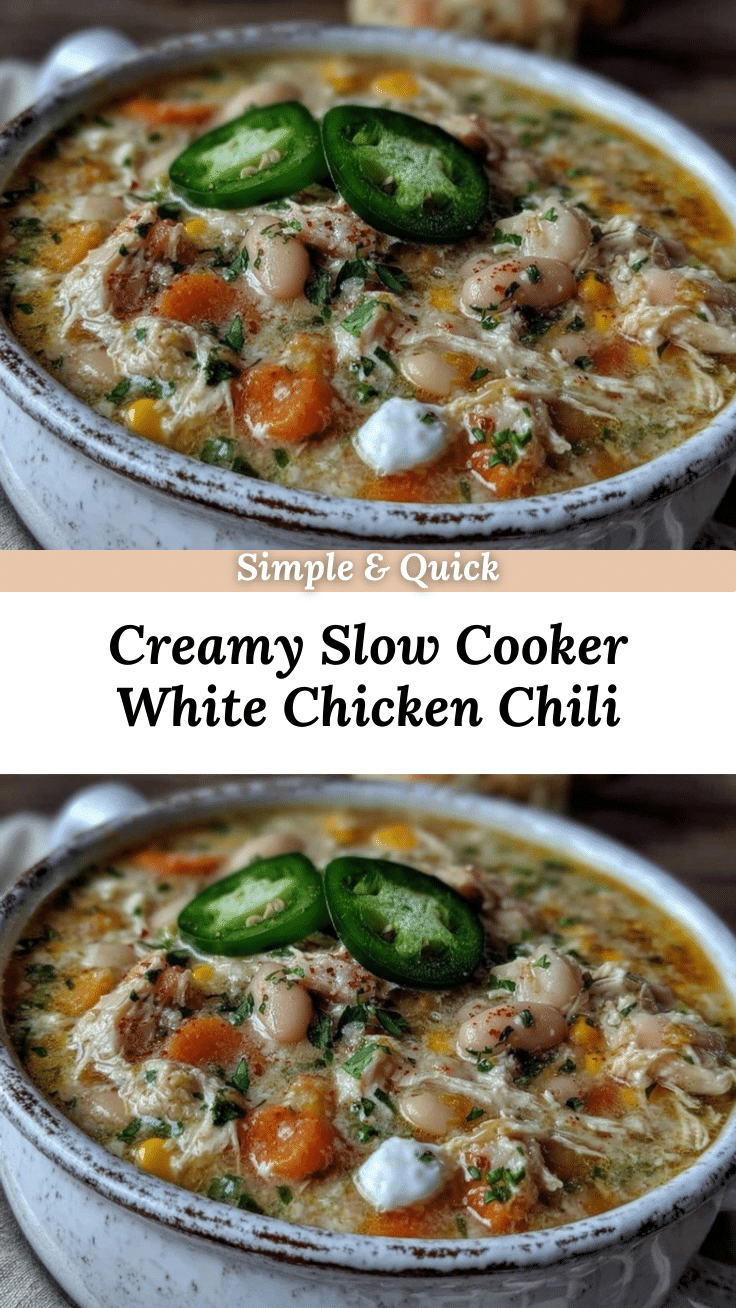 creamy slow cooker white chicken chili recipe recipe