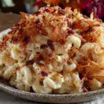 creamy thanksgiving mac and cheese - featured image