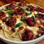 creamy tik tok baked feta pasta dip - featured image